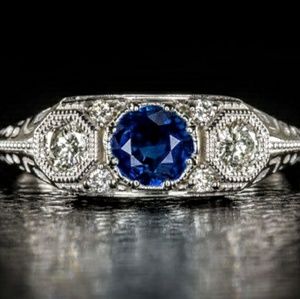Women's engagement ring, anniversary,  Sapphire